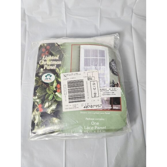 Quaker Lace Other - NEW Quaker Lace 1 Lighted Curtain Panel 40”x84” White Christmas Village